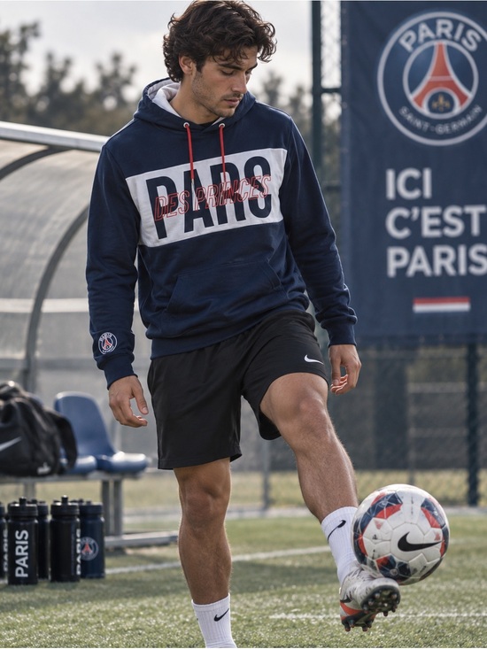 Nike Other - Nike Paris Saint-Germain PSG French Terry Hoodie Navy/Red Sz M